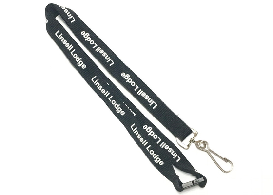 China Black Name Badge Lanyard , Custom Breakaway Lanyards J Hook Decorated Attachments distributor