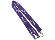 China Safety Break Flat Polyester Lanyard With Metal Hook Accessories Size 900*20mm distributor