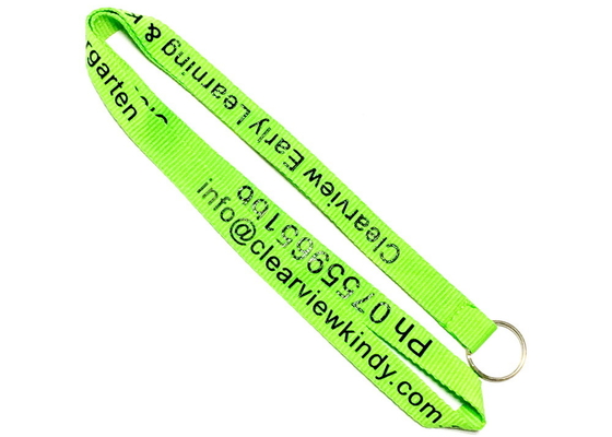 China Key Ring Customized Polyester Lanyards With Logo Printing / Heat Tranfer Printig distributor