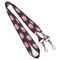 cheap Customizable Red Dye Sublimation Lanyards With Half Metal / Plastic Buckle