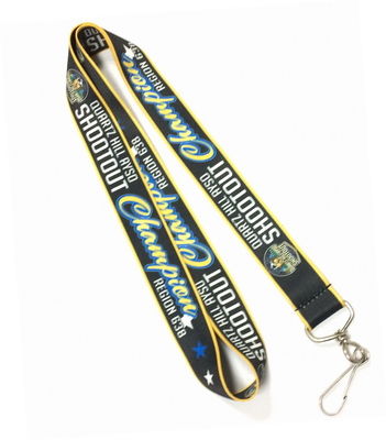 Soccer Event Logo Dye Sublimated Lanyards / Heart Transfer Lanyard With Swivel J Hook supplier