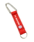 cheap  Red Durable Carabiner Key Chain With Silk - screen Printing Logo Polyester Lanyard