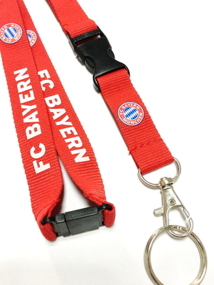 Custom Red Breakaway Neck Strap Lanyard Silk - screen Printed With Metal Hook supplier