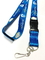 Colorful Shiny Flat Nylon Personalised Neck Strap With Velcro / Safety Buckle supplier