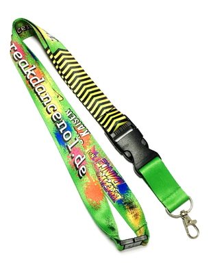 Party Decoration Cool Dye Sublimated Lanyards With Colorful Printing Logo supplier