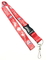 3 Color Cool Red Nylon Neck Key Strap With Colorful Logo J Hook Key Ring supplier