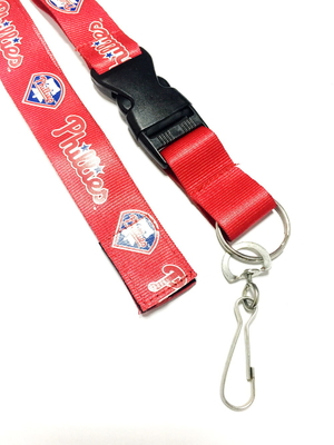 3 Color Cool Red Nylon Neck Key Strap With Colorful Logo J Hook Key Ring supplier