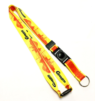 Yellow Red Dye Sublimation Lanyards Sport Competition Activity Event Key Ring supplier