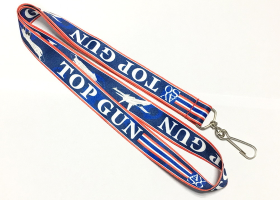 cheap Dye Sublimation Custom Printed Lanyards J Hook For Sports / Camping / Travelling