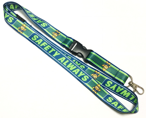 Company Brand Logo Dye Sublimation Lanyards Safety Break Safety Buckle Metal Hook supplier