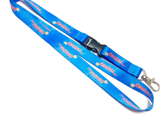 cheap Heat Transfer Color Dye Sublimation Lanyards Custom Printed with Safety Buckle