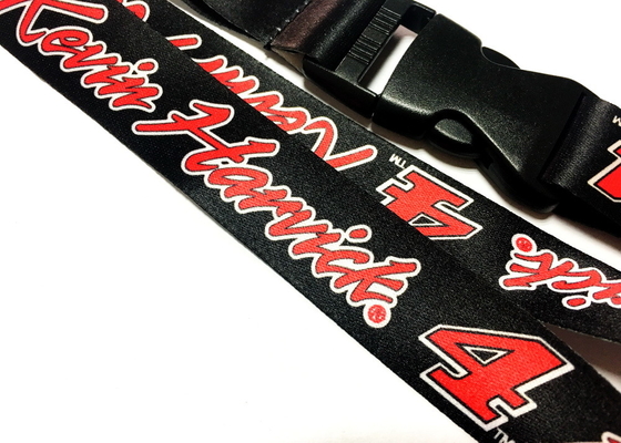 White Theme Double Sided Lanyard , Custom Neck Lanyards For Sports Meeting supplier