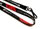 Black J Hook Dye Sublimation Lanyards 10mm Wide For Camping Trade Show Exhibition Event supplier