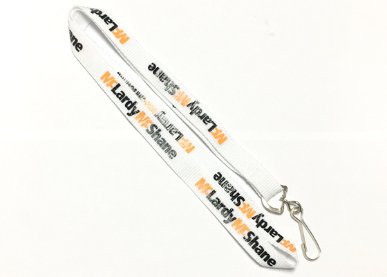 Employee Company Custom Neck Lanyards White Background Silk Screen Printing supplier