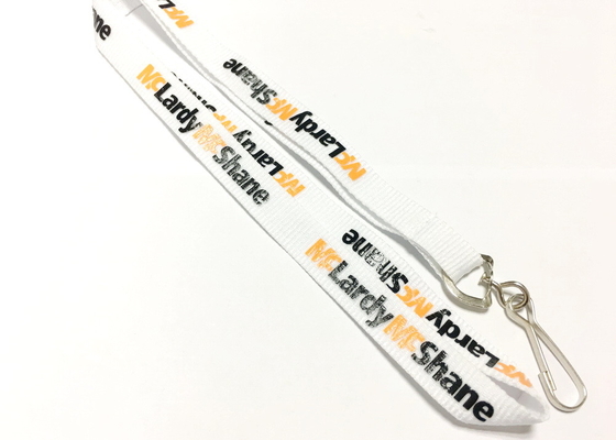 Employee Company Custom Neck Lanyards White Background Silk Screen Printing supplier