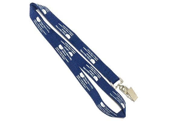 Simple Design Flat Polyester Lanyard , Id Card Holder Lanyard 900*15mm supplier