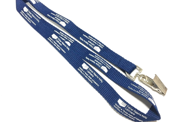 Simple Design Flat Polyester Lanyard , Id Card Holder Lanyard 900*15mm supplier