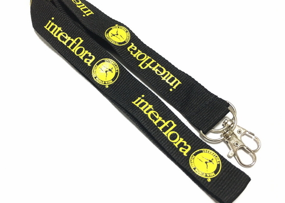 Double Metal Hooks Decorated Custom Polyester Lanyards with New Order Design supplier