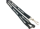 Black Name Badge Lanyard , Custom Breakaway Lanyards J Hook Decorated Attachments supplier