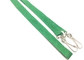 Blank Double J Hooks Custom Printed Lanyards 15mm Wide For Staff ID Card Green Background supplier