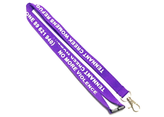 Purple Safety Break Custom Polyester Lanyards Easy Locking Diverse For Game supplier