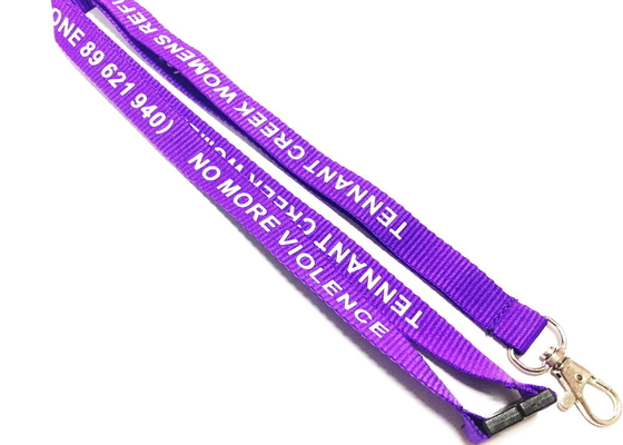 Purple Safety Break Custom Polyester Lanyards Easy Locking Diverse For Game supplier