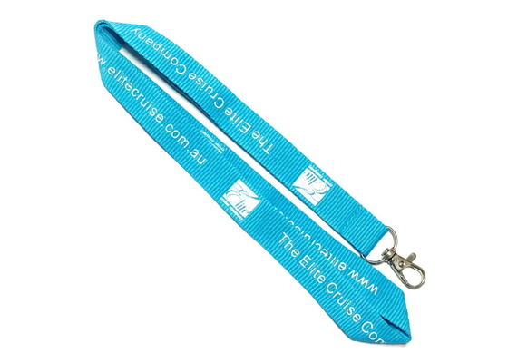 Polyester Flat Polyester Lanyards , Metal Hook Safety Neck Lanyards 900*20mm supplier