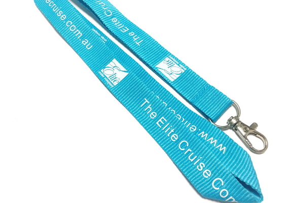 Polyester Flat Polyester Lanyards , Metal Hook Safety Neck Lanyards 900*20mm supplier