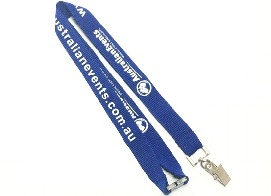 Metal Clip Safety Custom Breakaway Lanyards Woven Printed For Sports Game supplier