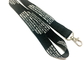 Black Cool Custom Polyester Lanyards Heat Tranfer Printing For Office supplier