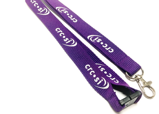 Safety Break Flat Polyester Lanyard With Metal Hook Accessories Size 900*20mm supplier