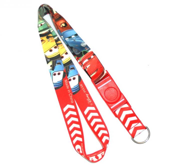 Fashion Red Dye Sublimation Lanyards , Disney World Lanyard 2.0 cm Wide