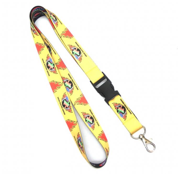 Heavy Egg Hook Dye Sublimation Lanyards For Cell Phone / Covered Button