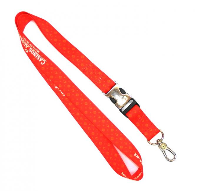 Special Egg Hook Polyester Heat Transfer Lanyards , Breakaway Badge Lanyards