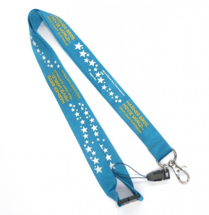 Silk Screen Colorful Logo 100% Nylon Neck Strap, Safety Breakaway Lanyards