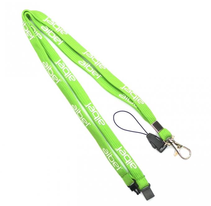 Green Event Tubular Safety Breakaway Lanyards Branded Environmental Protection