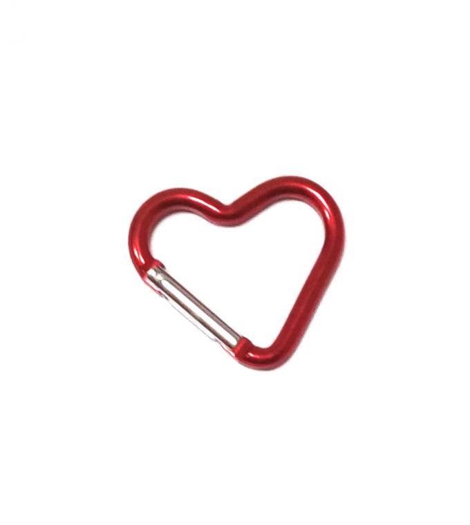 Heart Shape Custom Aluminum Carabiner Clips Excellent abrasion Resistance