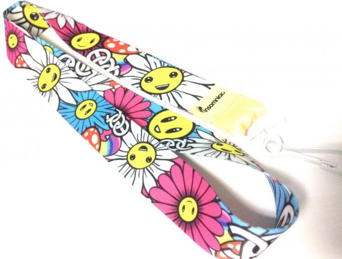 Sunflower Dye Sublimation Custom Neck Lanyards / Logo Neck Keychain Strap