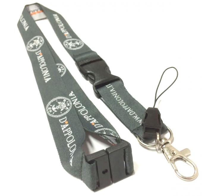 Neck Lanyards For Id Cards / Cell Phone Holder , Promotional Safety Neck Lanyards