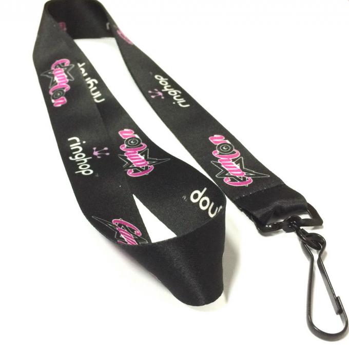 Personalized Logo Dye Sublimated Lanyards With Metal Hook , Custom Fashional Logo