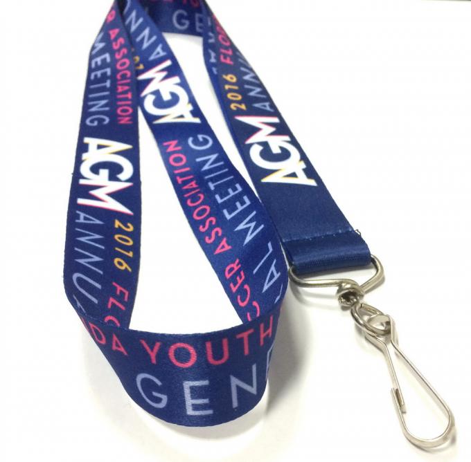 Fashional Dye Sublimated Custom Keychain Neck Strap With Swivel J Hook