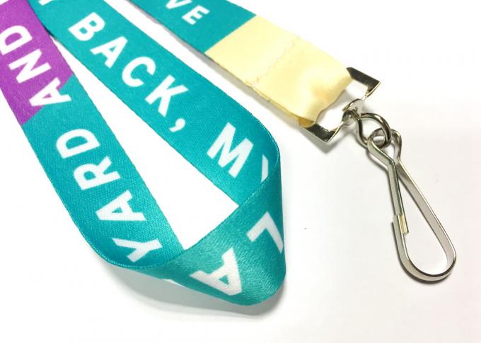 Dye Sublimation Heat Transfer Lanyards CMYK Color J Hook For Party / Concert