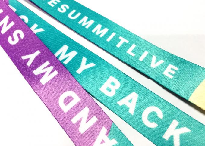 Dye Sublimation Heat Transfer Lanyards CMYK Color J Hook For Party / Concert