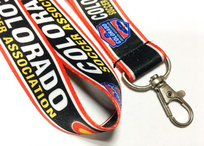 Sports Charity Activities Dye Sublimation Lanyards Safety Buckle Metal Hook