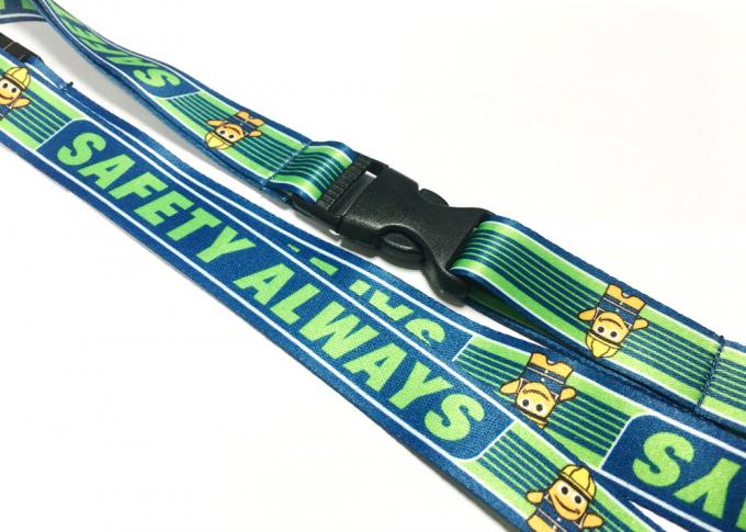 Company Brand Logo Dye Sublimation Lanyards Safety Break Safety Buckle Metal Hook