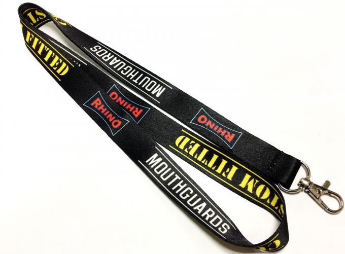 Black Background Heat Transfer Printing Lanyards Dye Sublimation 960 * 20mm