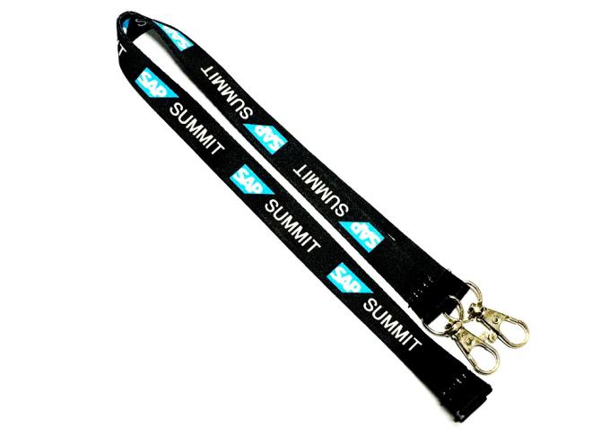 Special Two Metal Hooks Custom Printed Lanyards Safety Breakaway Attachments