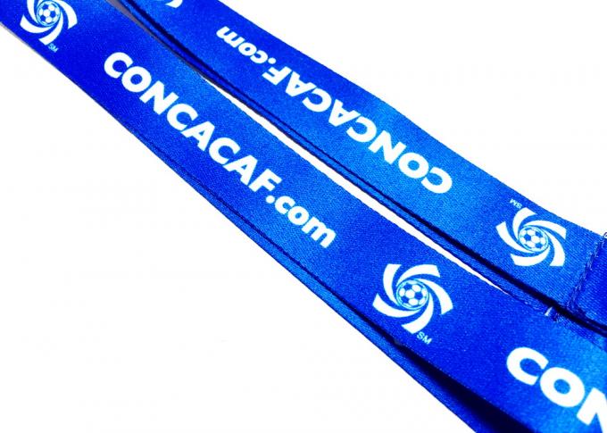 Dye Sublimation Flat Polyester Lanyard Heat Transferred Process Double Metal Hooks