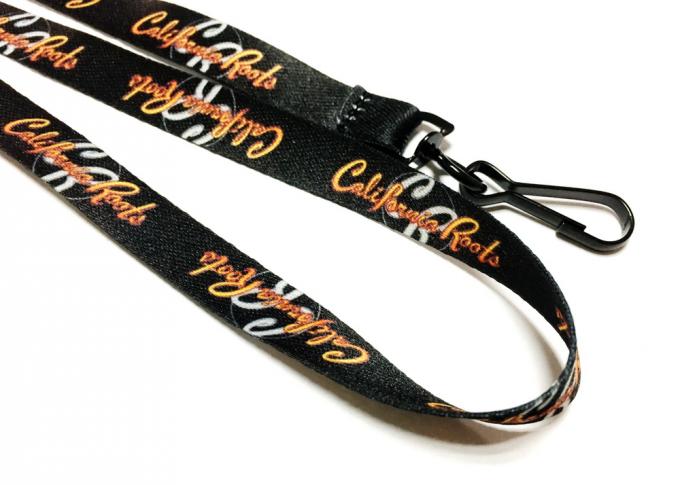Black J Hook Accessories Related Dye Sublimation Lanyards Gradually Changing Color Logo