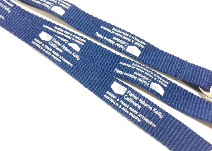 Simple Design Flat Polyester Lanyard , Id Card Holder Lanyard 900*15mm